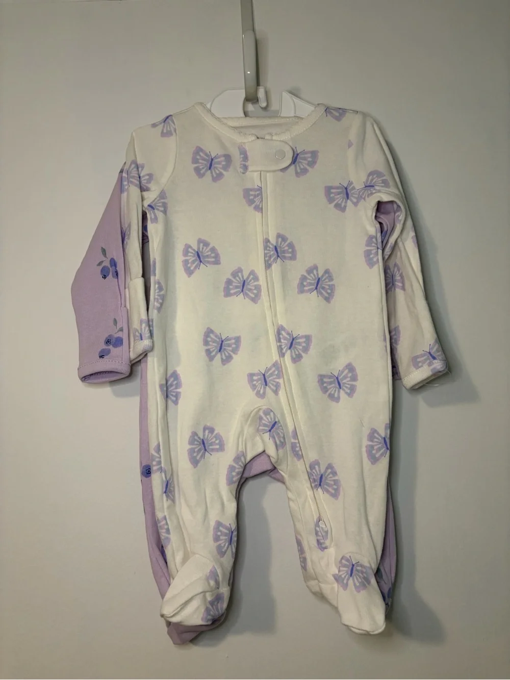 Carter’s Lavender Floral and Cream Footed One-Piece Set